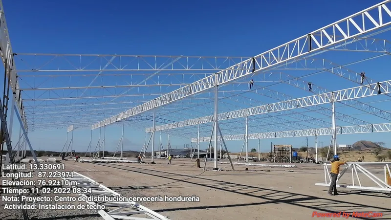 Proceso constructivo de centro de distribución con estructura metálica INMTEC